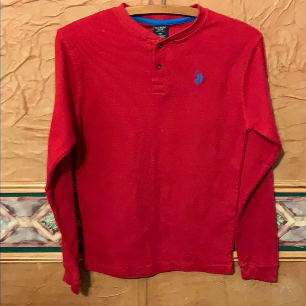 U.S. Polo Assn. red long sleeved thermal size 18